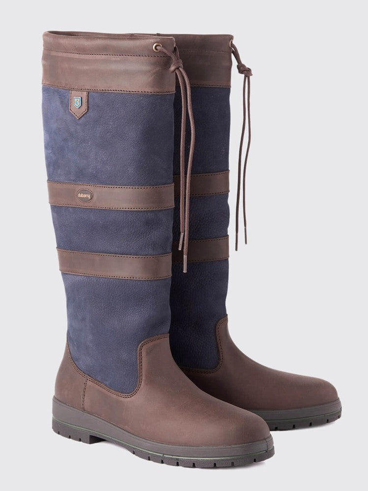 Galway Boot Wide Fit - Navy/Brown