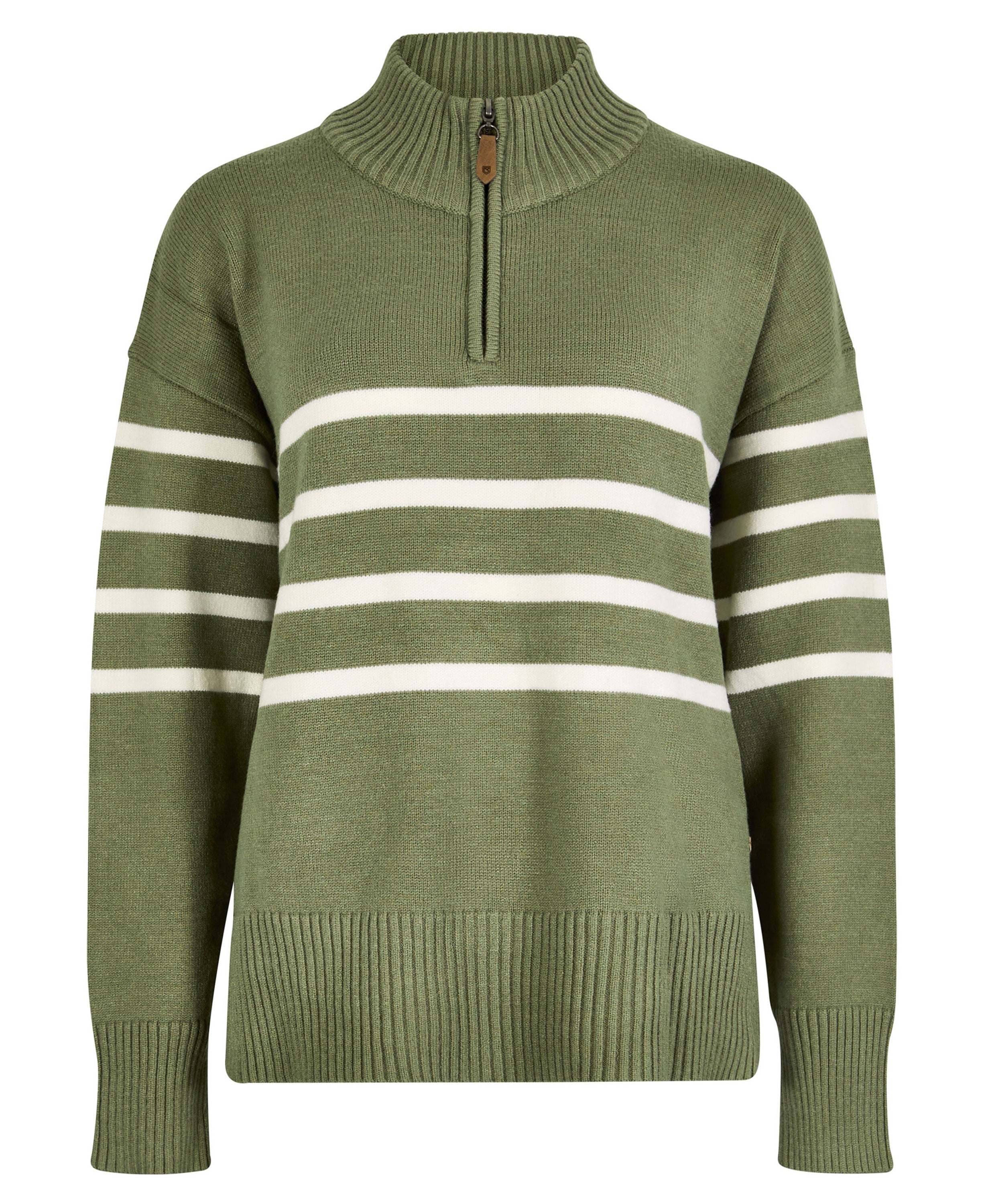 Fonthill Zip Neck Sweater - Kelp