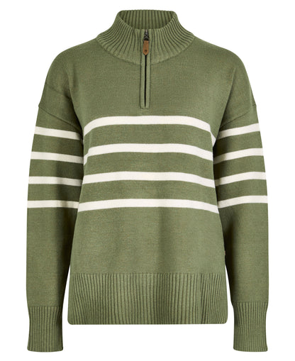 Fonthill Zip Neck Sweater - Kelp