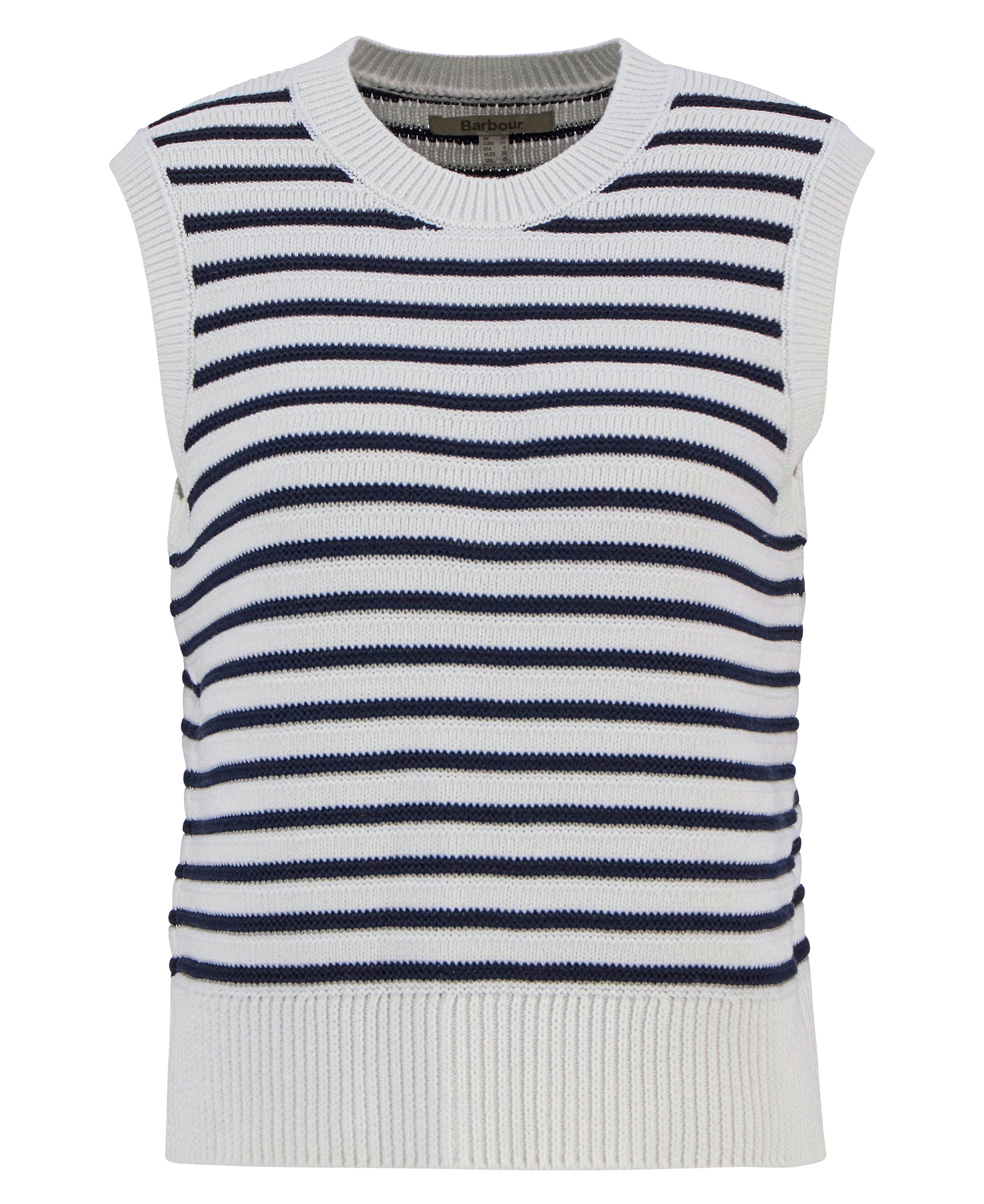 Emberly Sleeveless Knitted Tank - Cloud/Navy