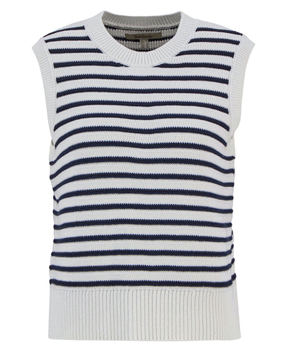 Emberly Sleeveless Knitted Tank - Cloud/Navy