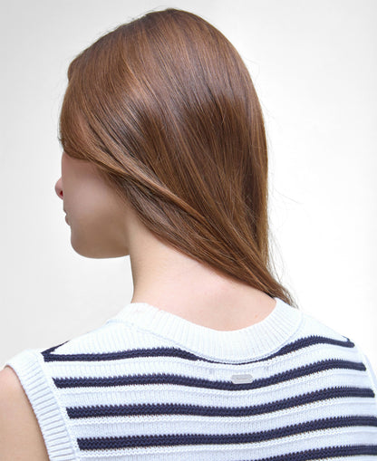 Emberly Sleeveless Knitted Tank - Cloud/Navy