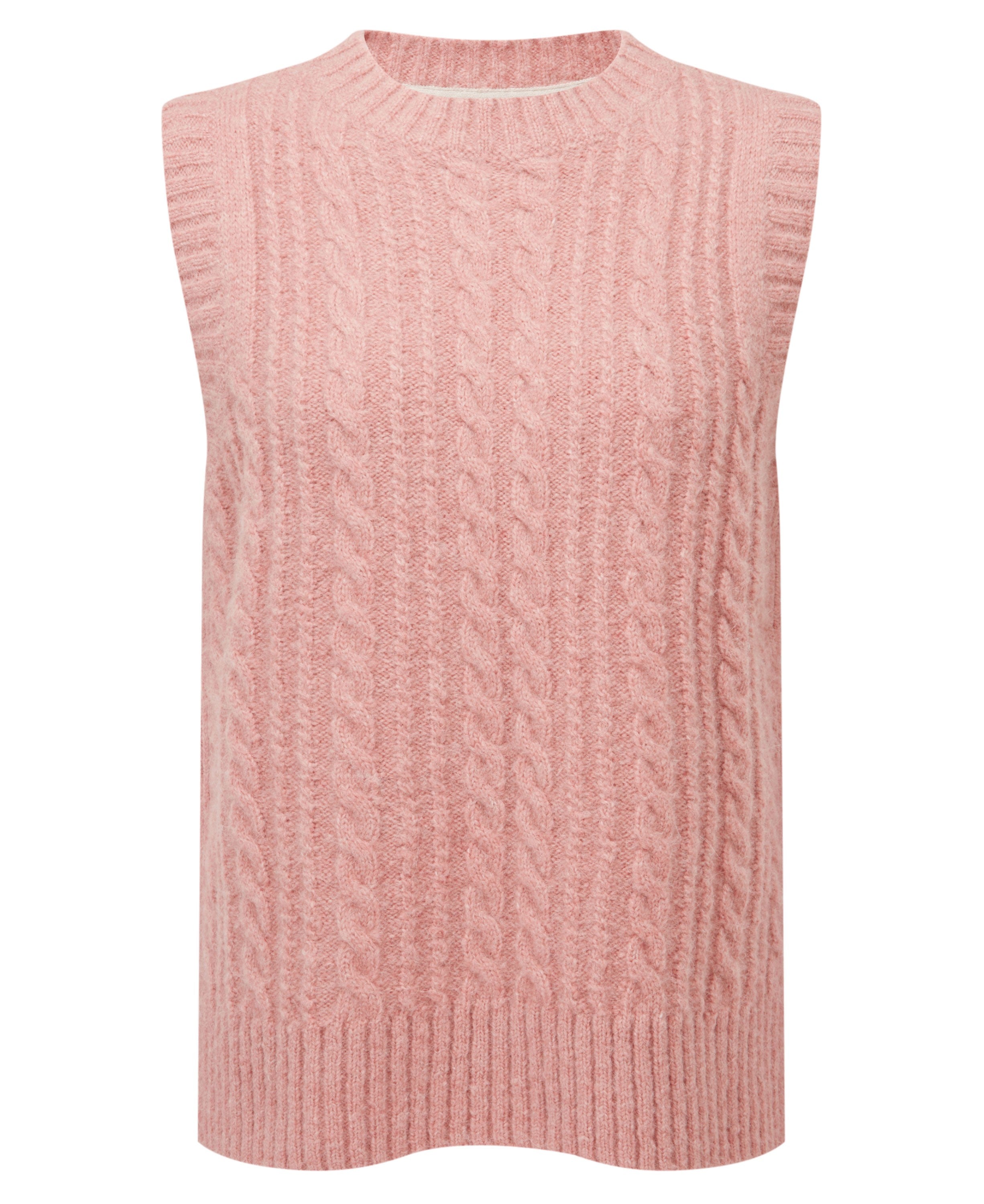 Evie Sleeveless Jumper - Dusky Pink