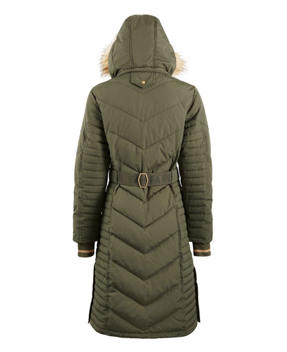 Charlotte Padded Longline Coat - Khaki