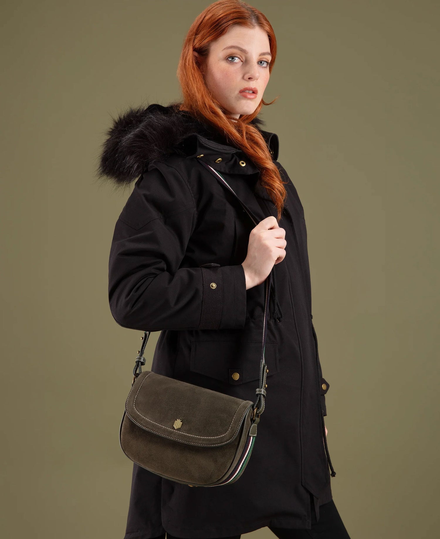 Boston Saddle Handbag - Moss Green