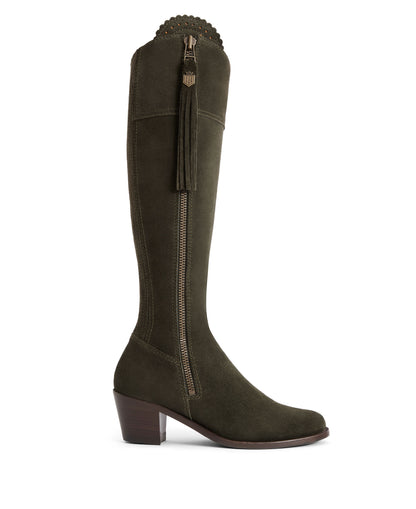 Regina Heeled Boot - Moss Green