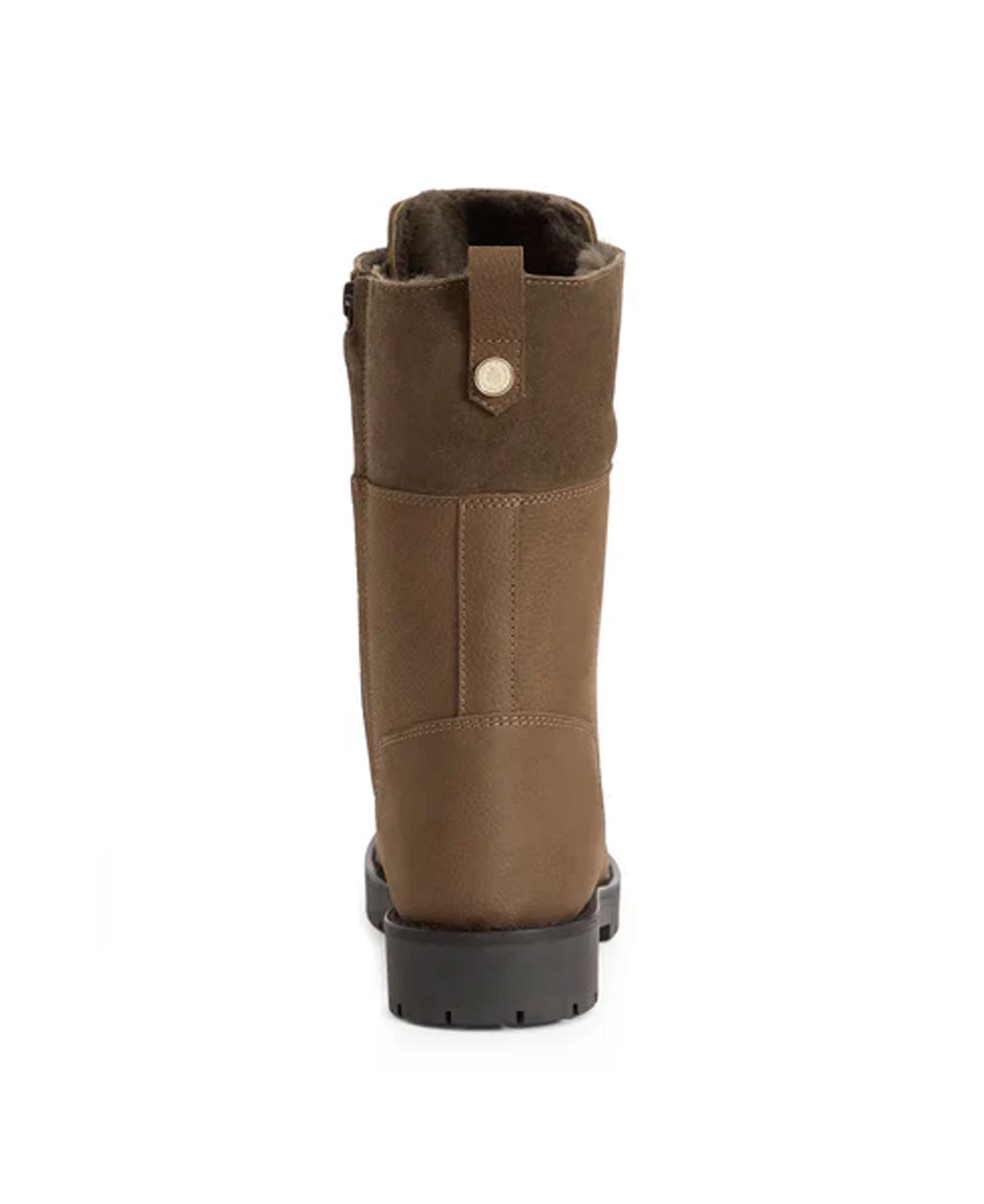 Shearling Anglesey Combat Boot - Fog Nubuck