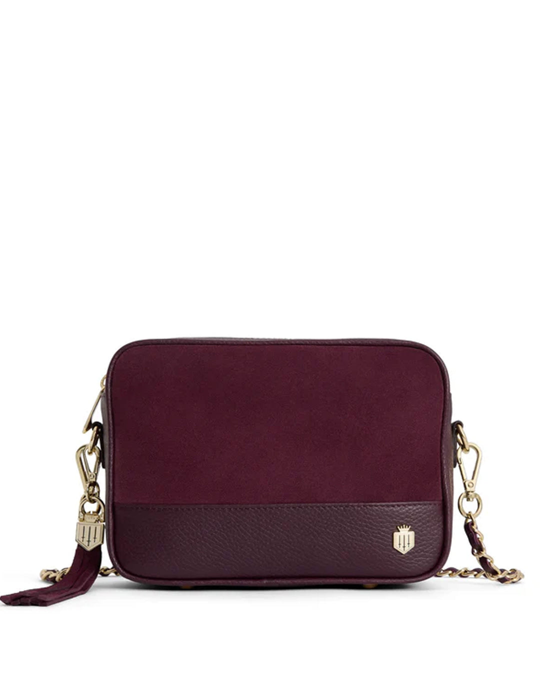 Finsbury Cross Body Bag - Elderberry Suede