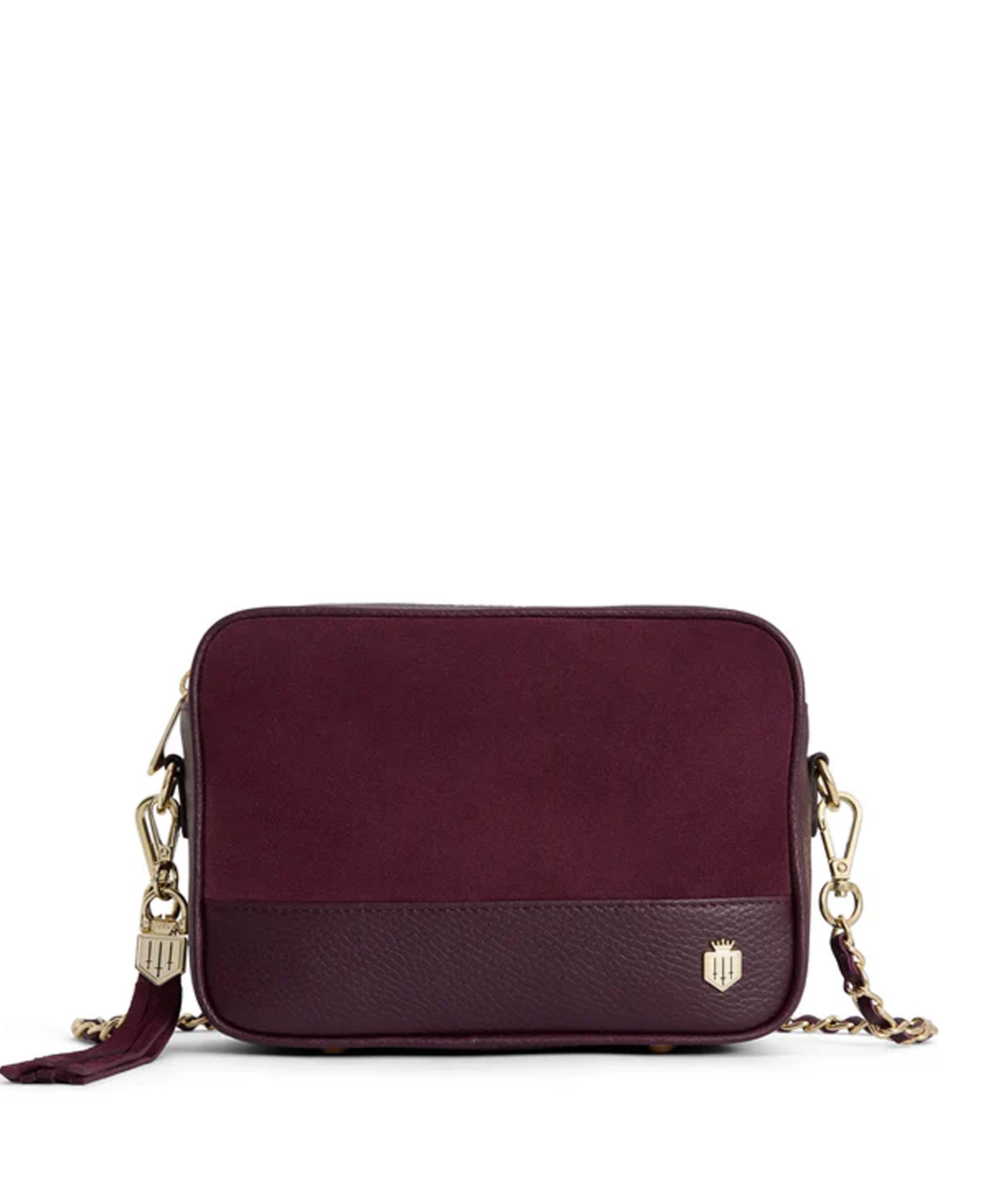 Finsbury Cross Body Bag - Elderberry Suede
