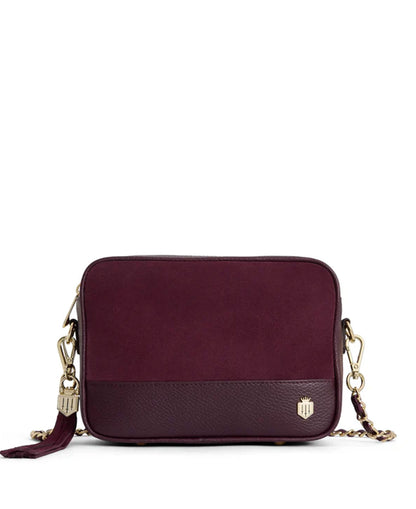Finsbury Cross Body Bag - Elderberry Suede