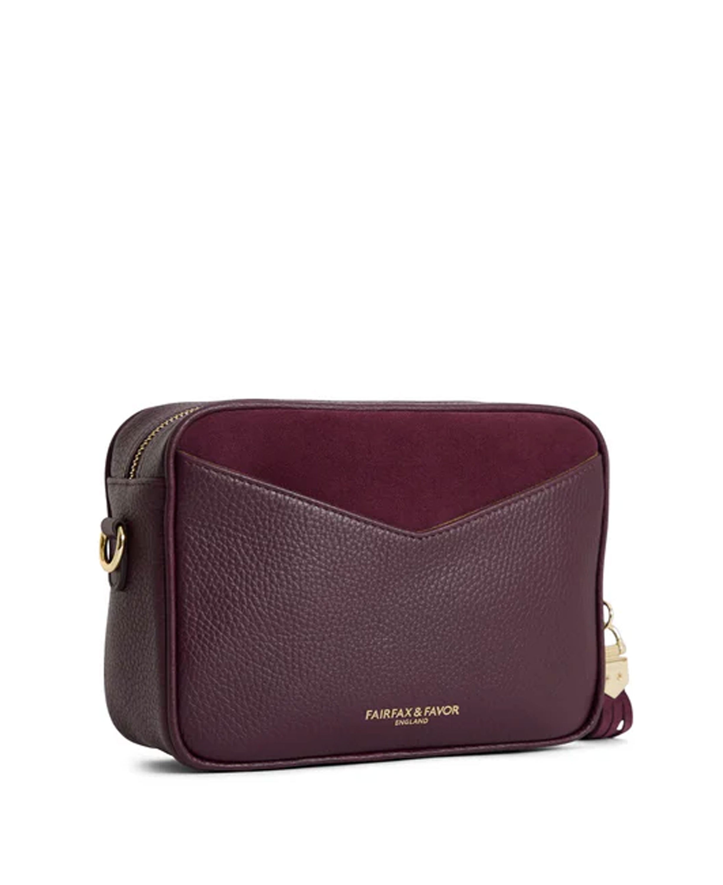 Finsbury Cross Body Bag - Elderberry Suede