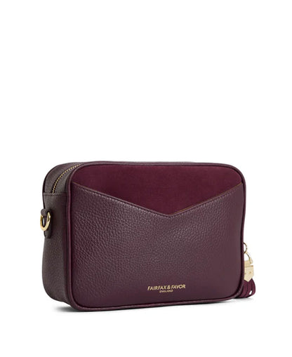 Finsbury Cross Body Bag - Elderberry Suede