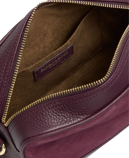 Finsbury Cross Body Bag - Elderberry Suede