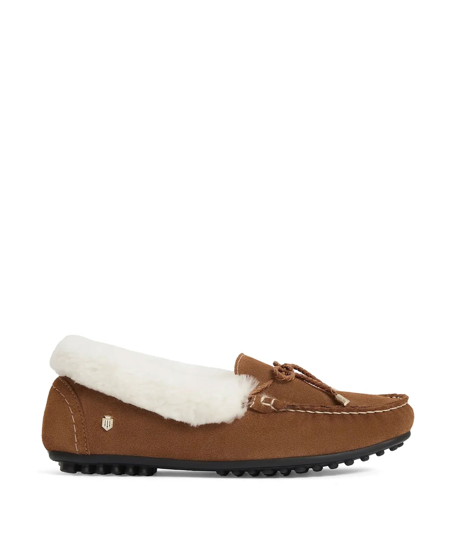 Henley Shearling Lined Slippers - Tan Suede