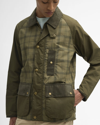 Festival Modified Bedale Jacket - Dusky Green Tartan