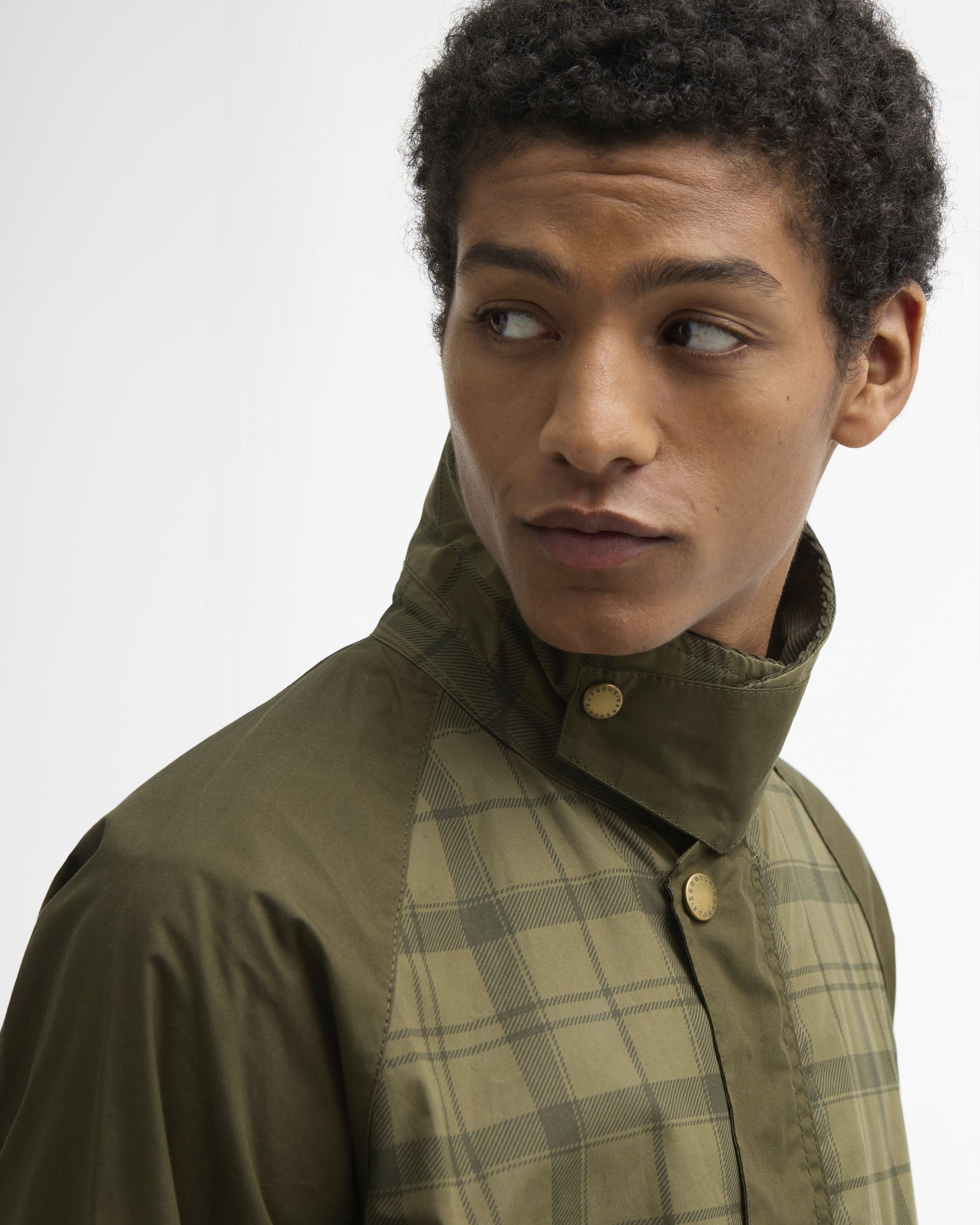 Festival Modified Bedale Jacket - Dusky Green Tartan
