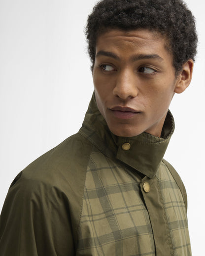 Festival Modified Bedale Jacket - Dusky Green Tartan