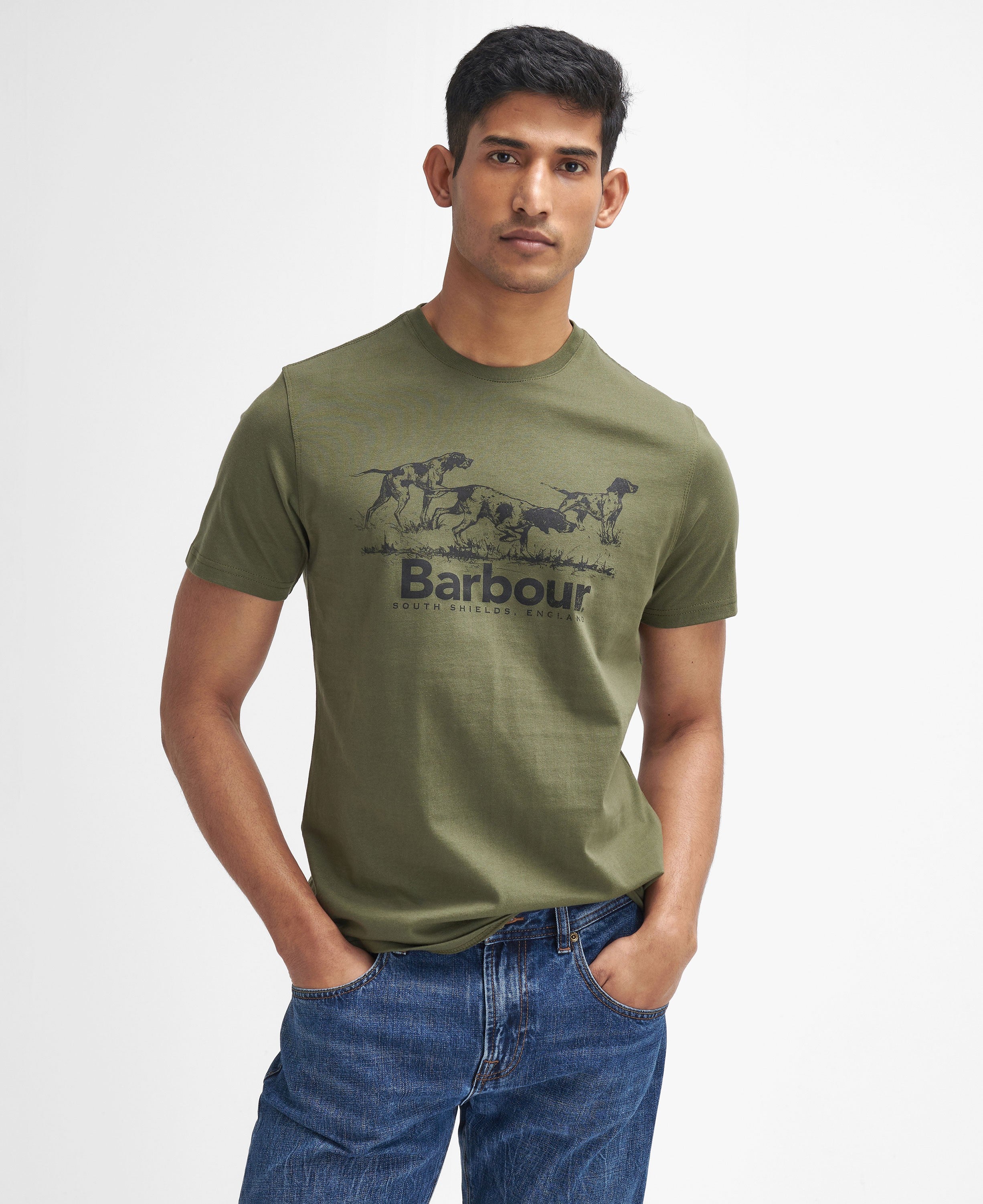 Field Dog Graphic T-Shirt - Mid Olive