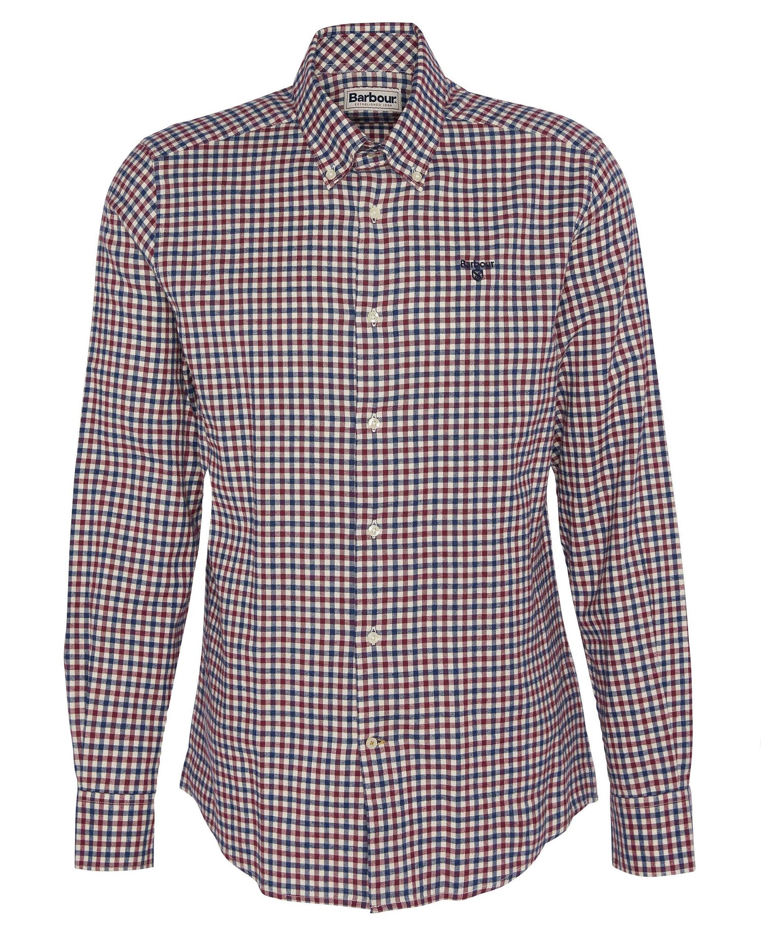 Finkle Tailored Gingham Shirt - Merlot
