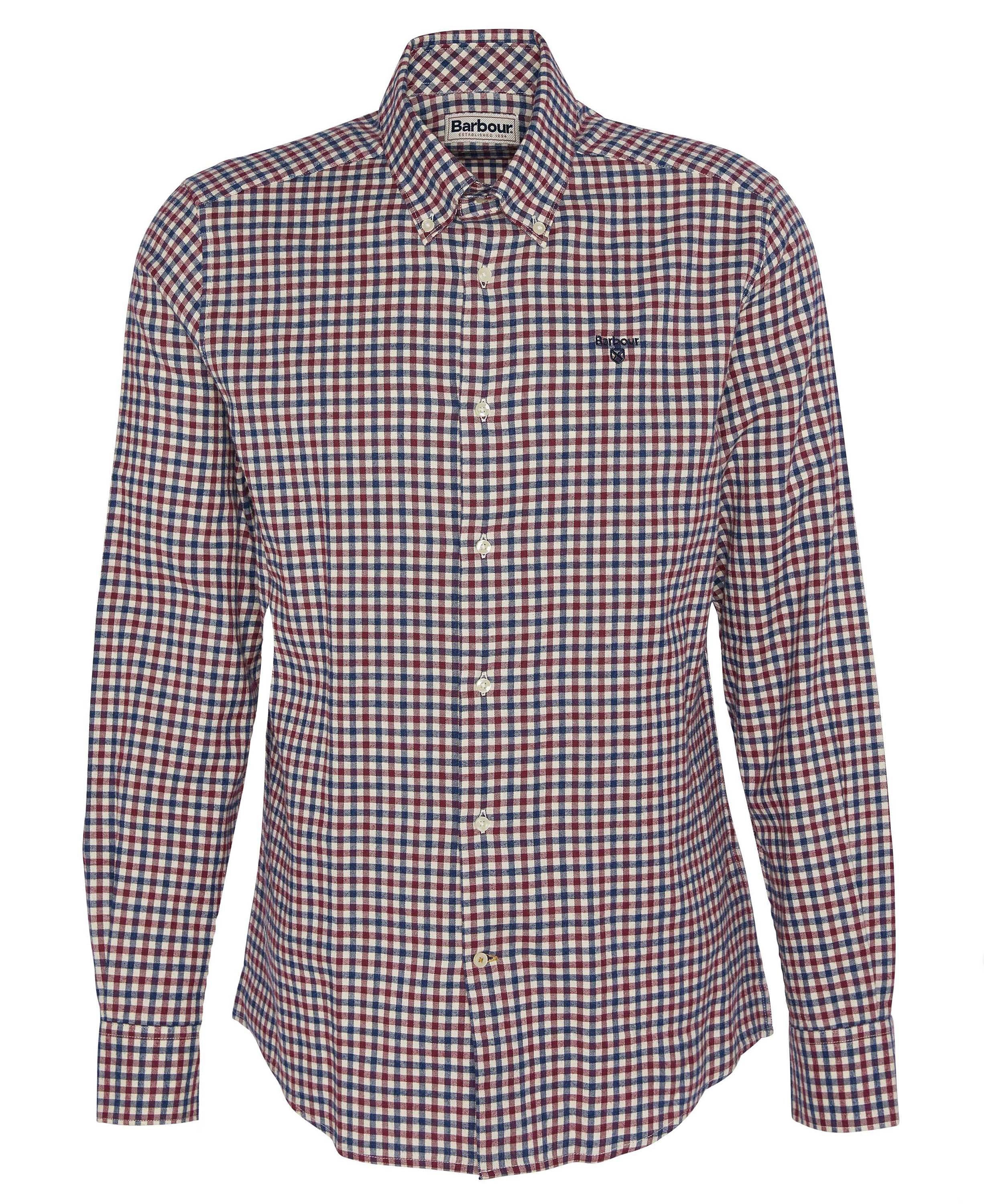 Finkle Tailored Gingham Shirt - Merlot