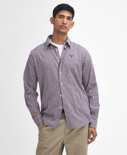 Finkle Tailored Gingham Shirt - Merlot
