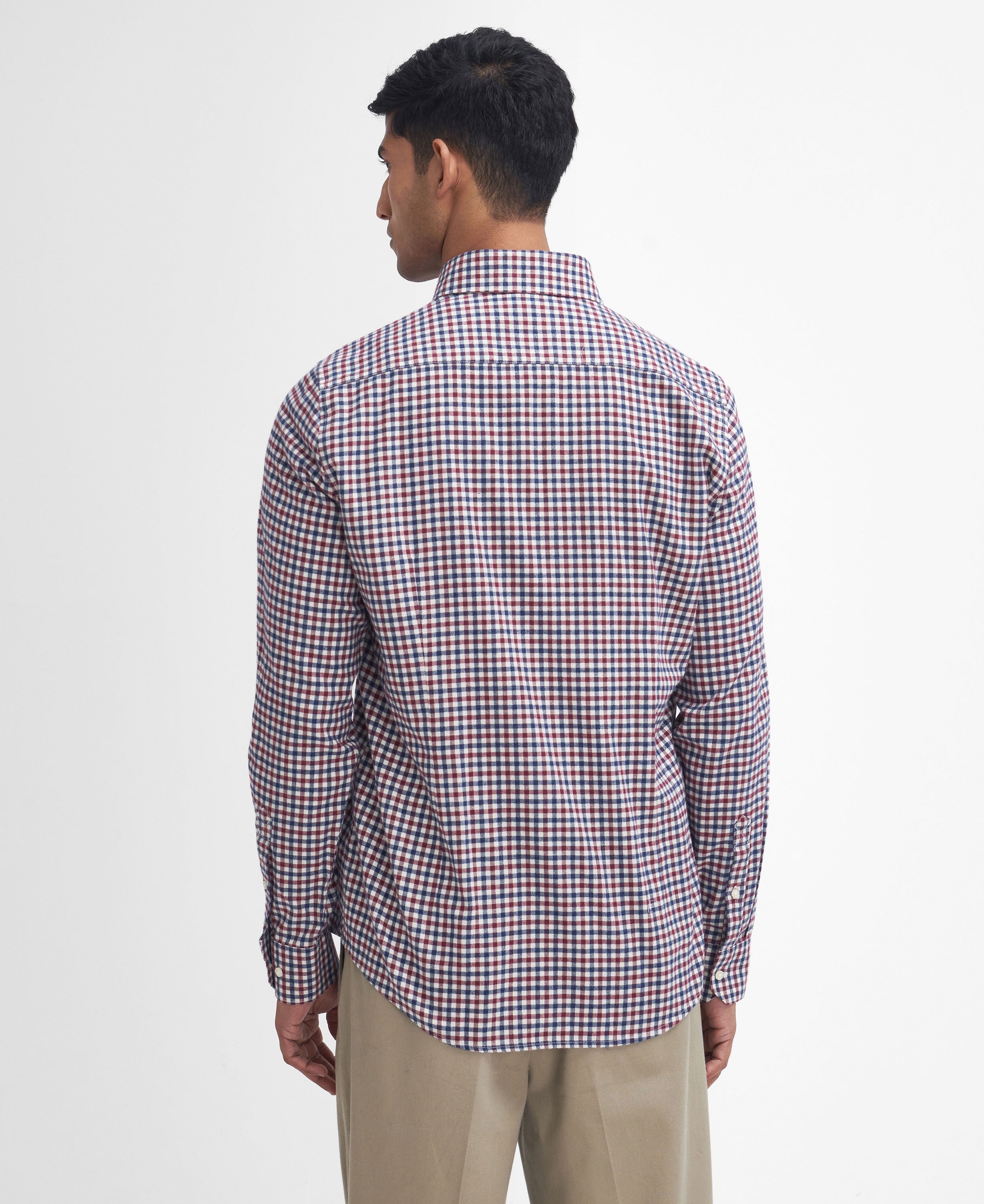 Finkle Tailored Gingham Shirt - Merlot