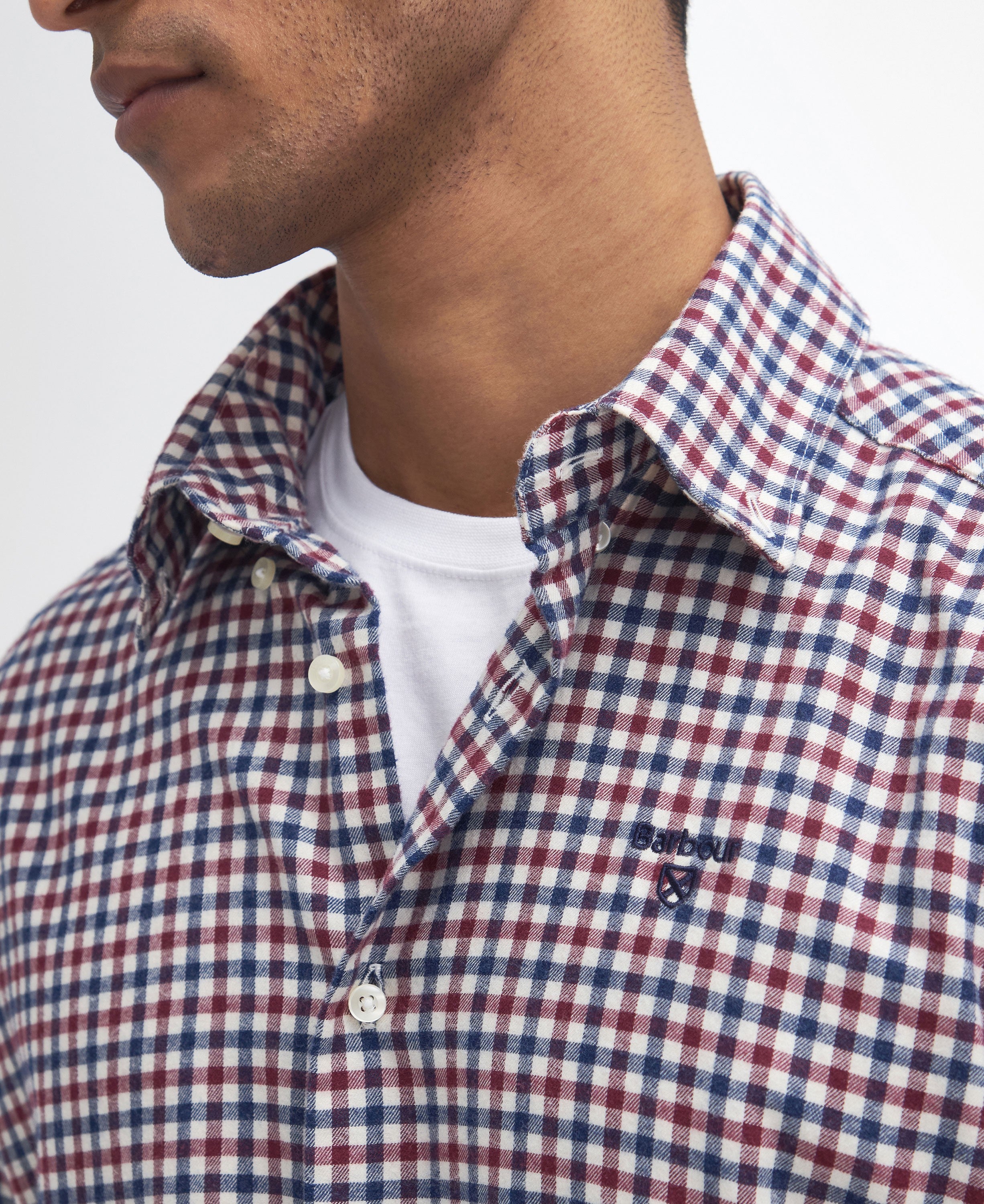 Finkle Tailored Gingham Shirt - Merlot