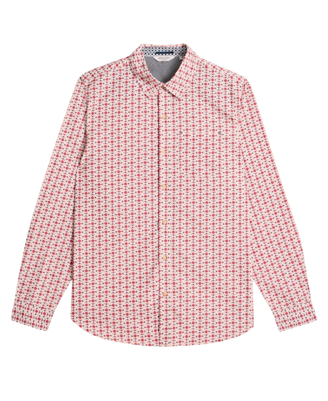 Finsbury Folk Geo Print Shirt - Red Print