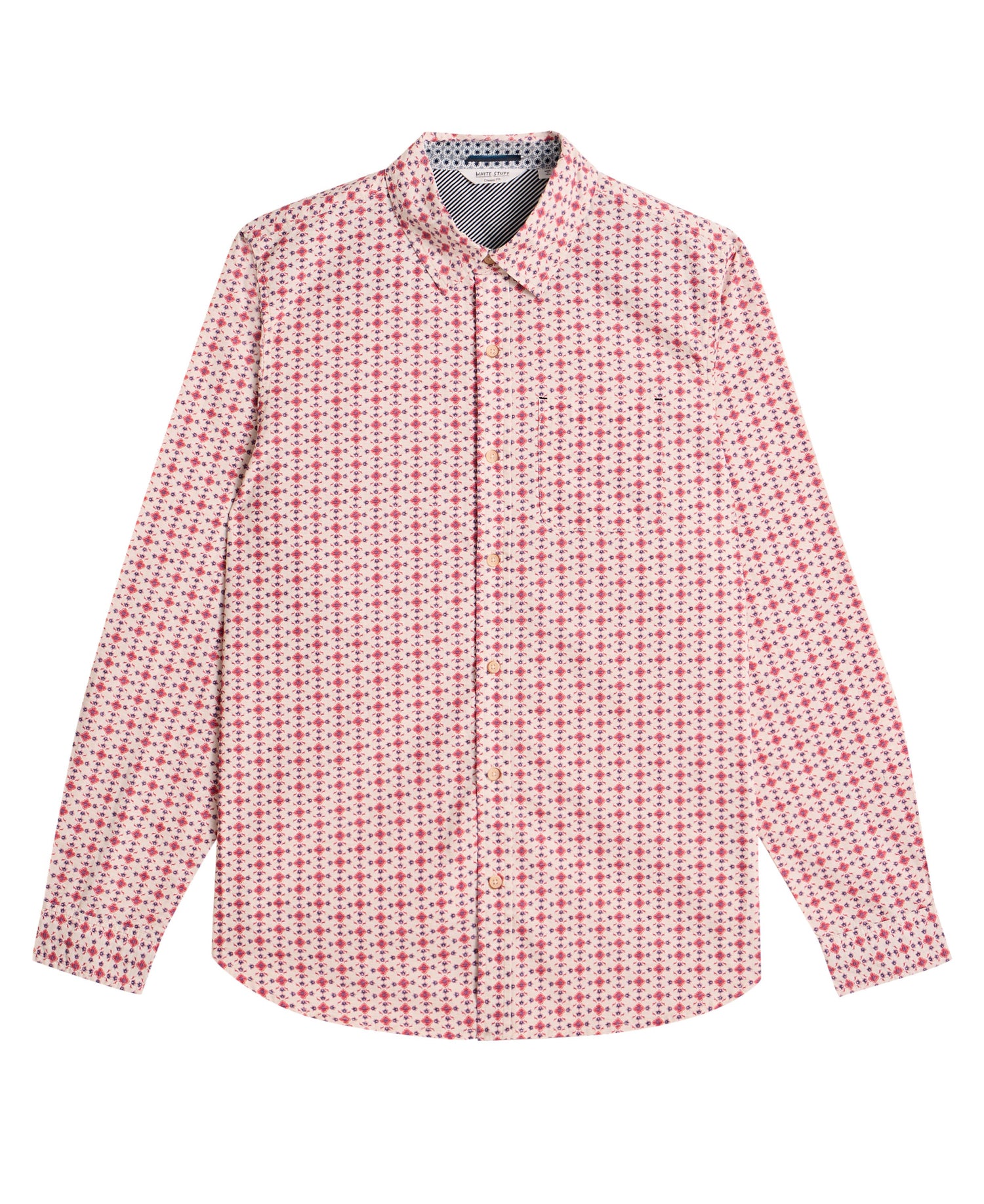 Finsbury Folk Geo Print Shirt - Red Print