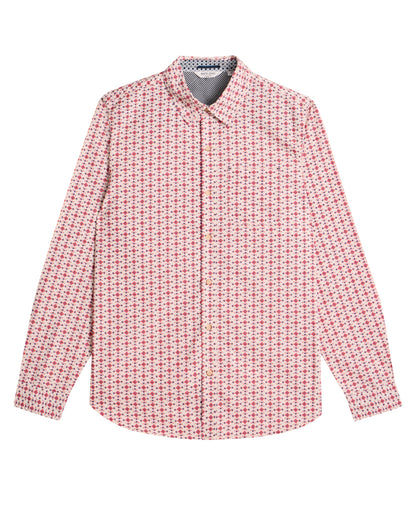 Finsbury Folk Geo Print Shirt - Red Print