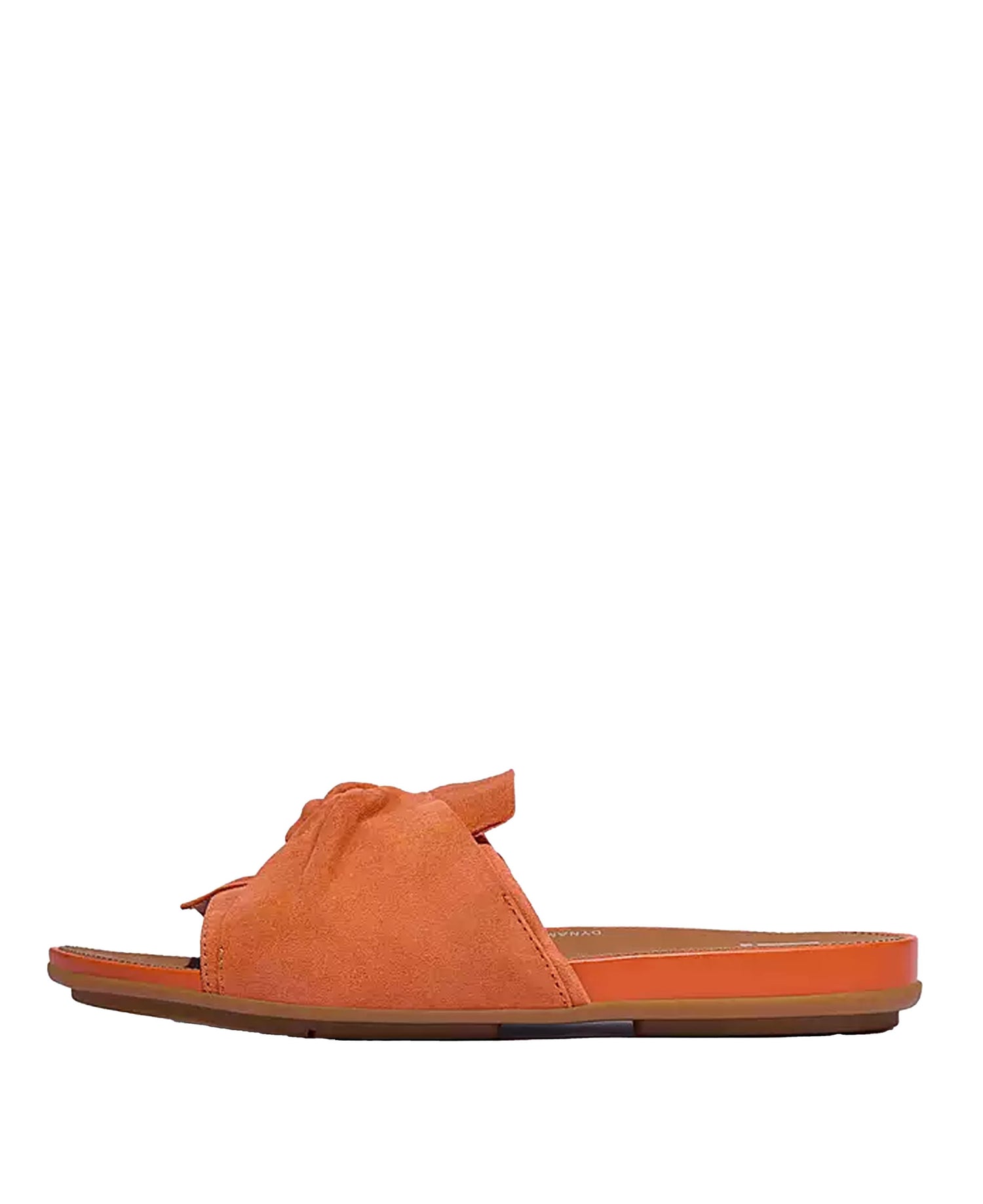 Gracie Soft-Twist Suede Slides - Satsuma