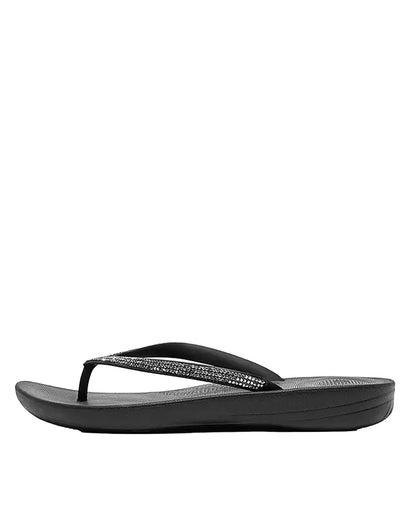 Iqushion Sparkle Flip-Flops - Black