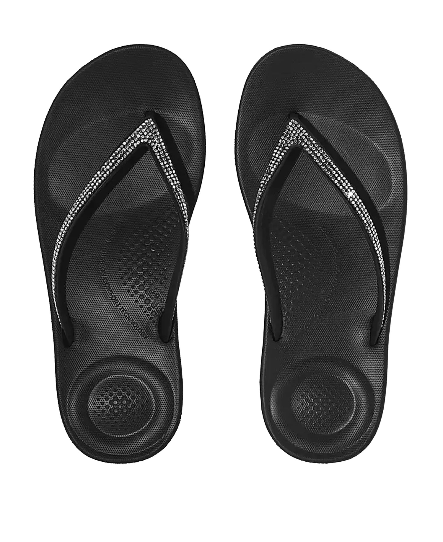 Iqushion Sparkle Flip-Flops - Black