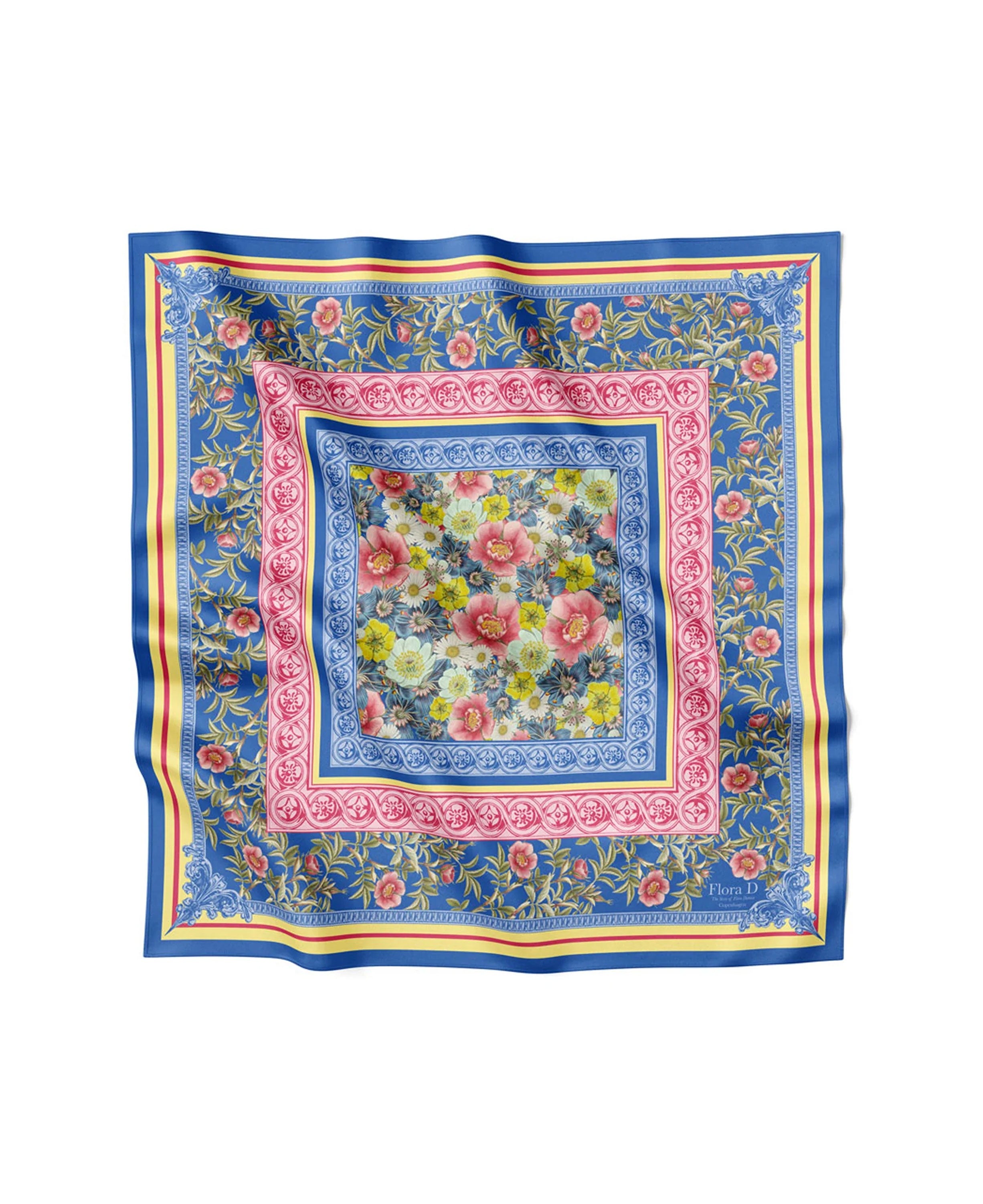 Blue Rose Garden Scarf - Blue Rose Garden