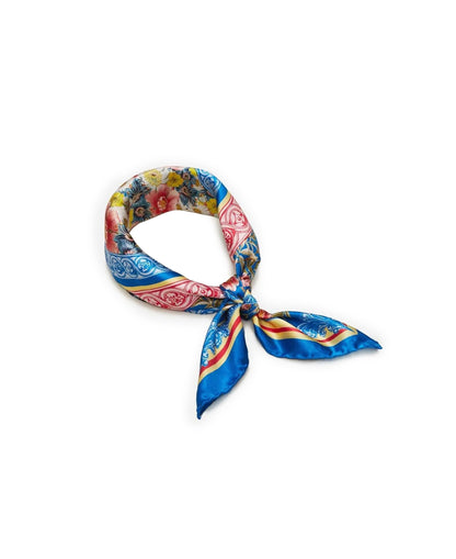 Blue Rose Garden Scarf - Blue Rose Garden