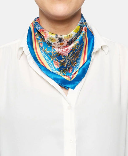 Blue Rose Garden Scarf - Blue Rose Garden