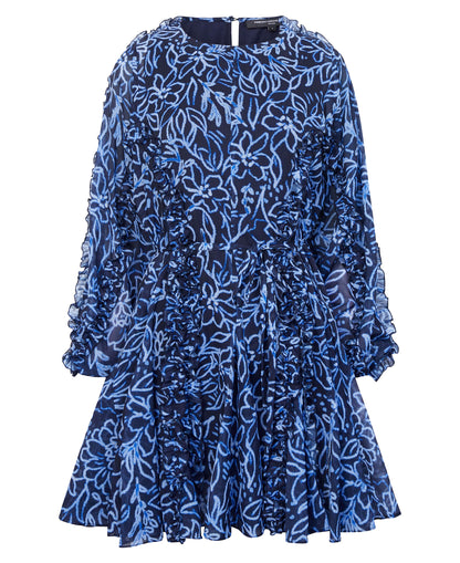 Anna Emina Chiffon Dress - Navy Multi