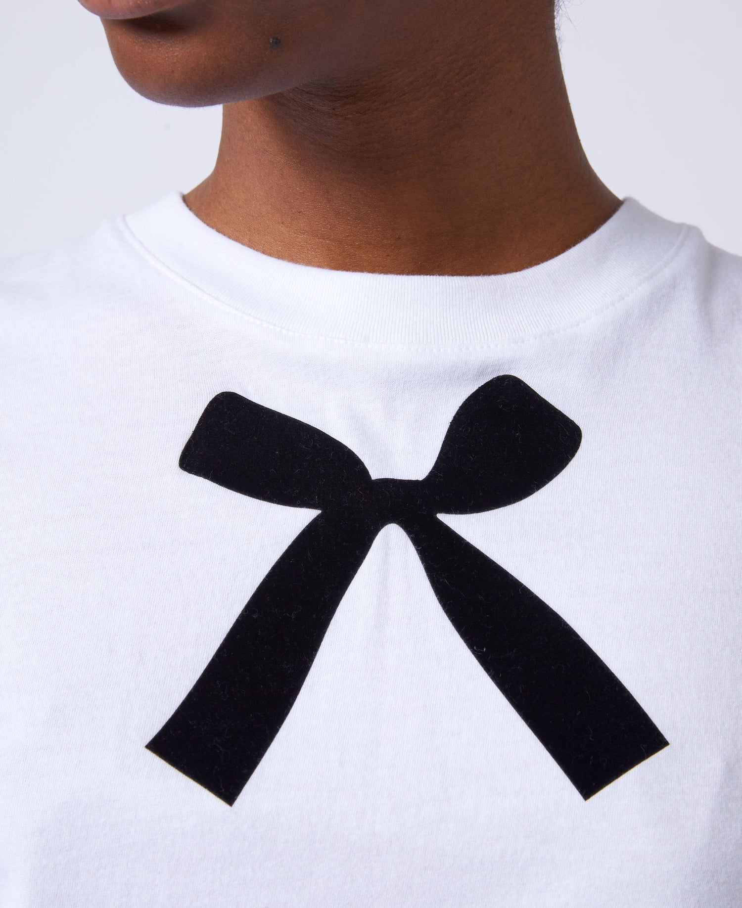 Bow Graphic Tee - Linen White