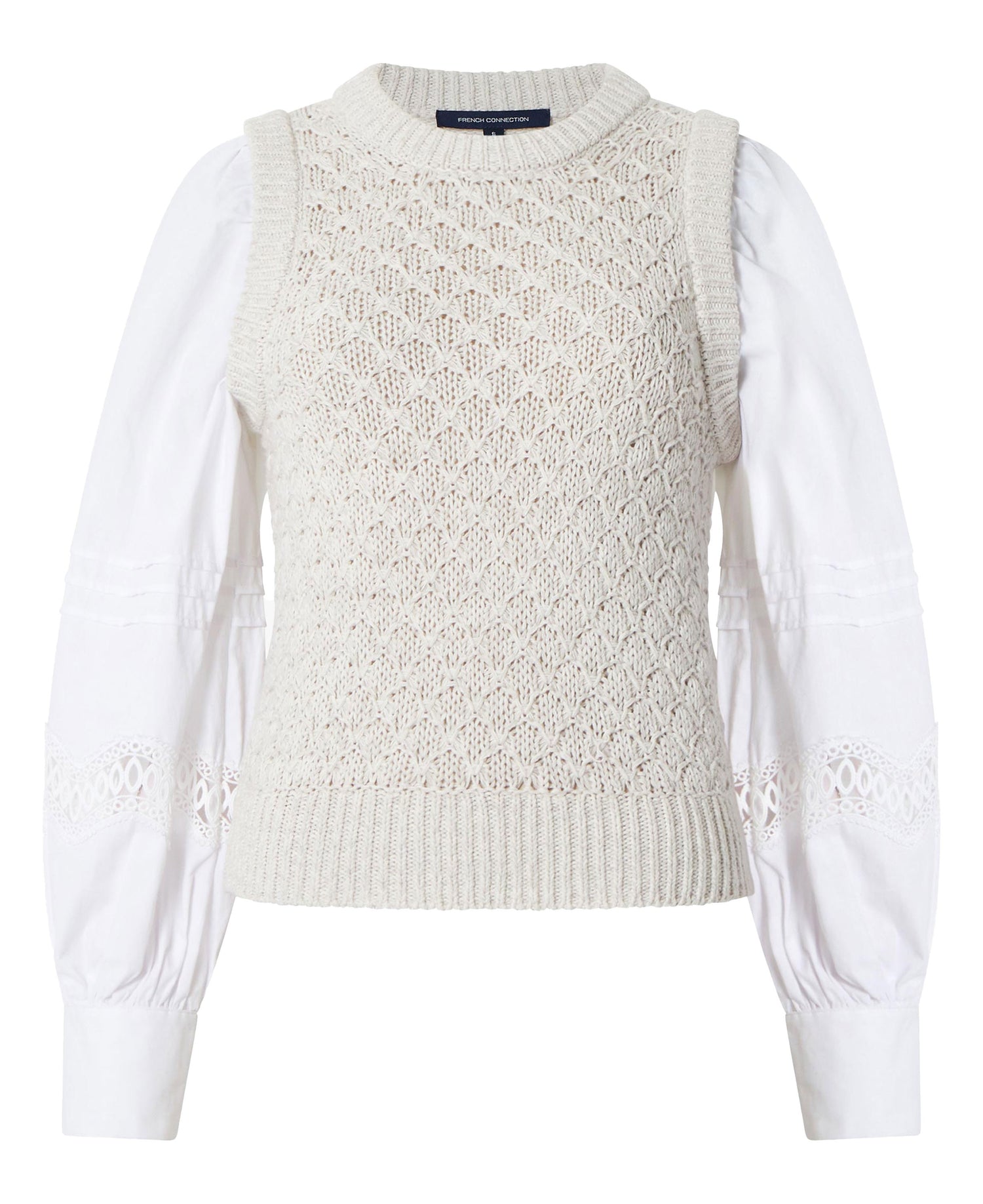 Klara Flec Mix Jumper - Classic Cream/White