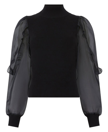 Krista Organza Top - Blackout