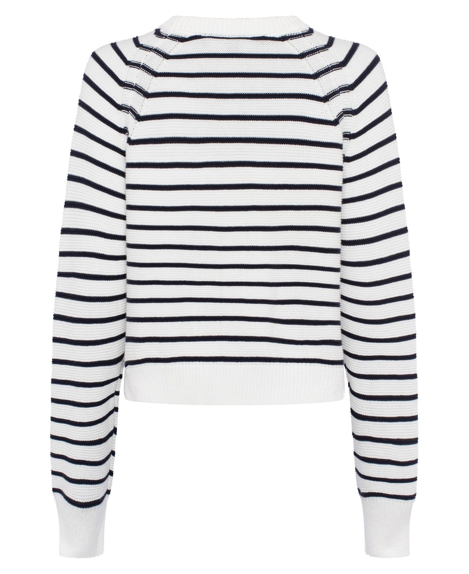 Lillie Mozart Stripe Crew Neck Jumper - Summer White/Utility Blue