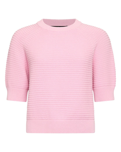 Lily Mozart Short Sleeve Jumper - Light French Pink