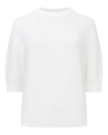 Lily Mozart Short Sleeve Jumper - Summer White