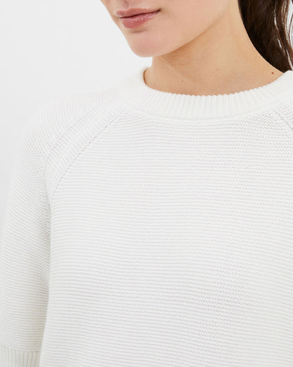 Lily Mozart Short Sleeve Jumper - Summer White