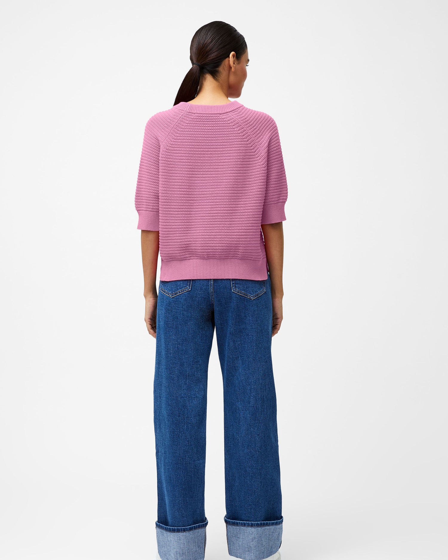 Lily Mozart Short Sleeve Jumper - Light French Pink