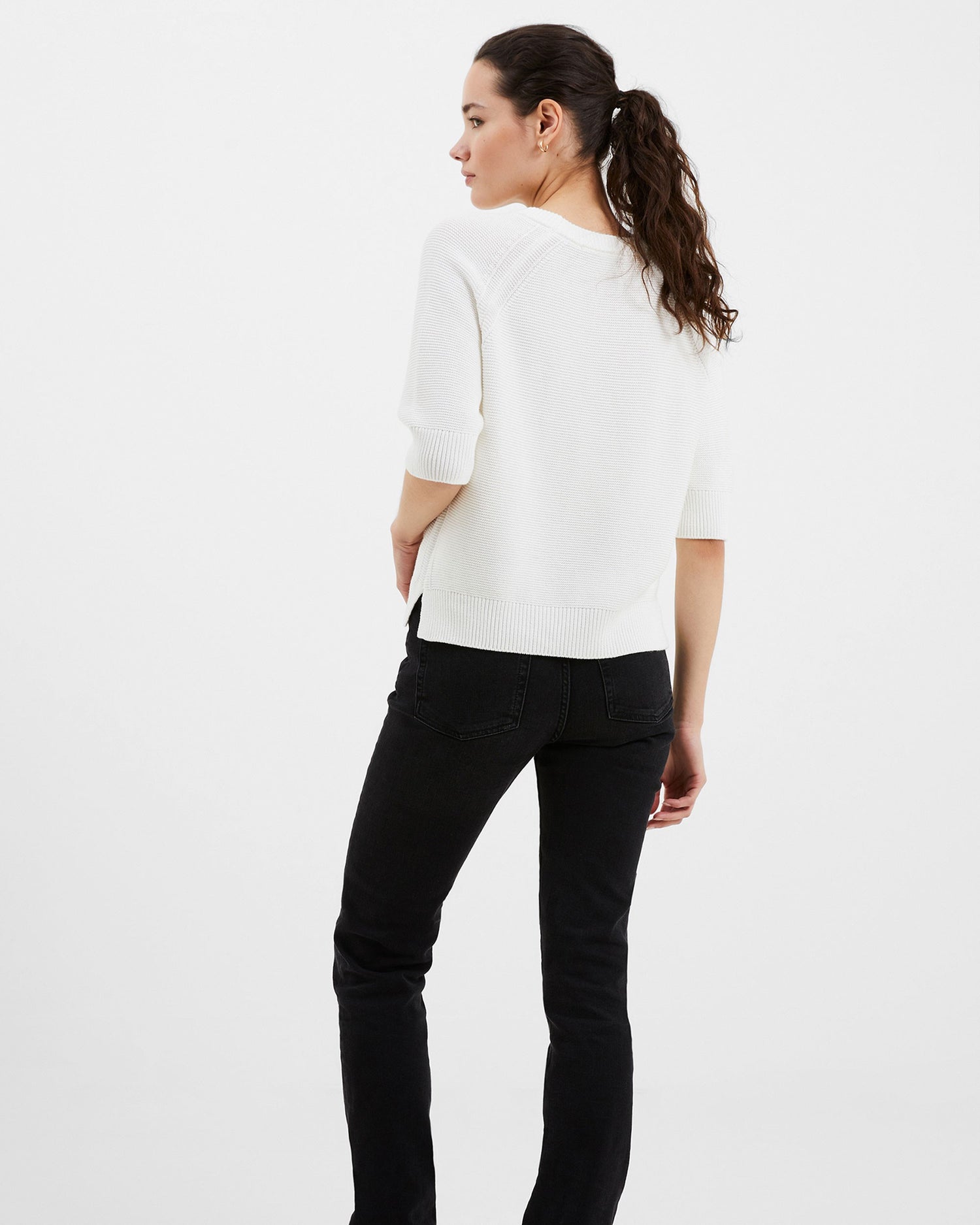 Lily Mozart Short Sleeve Jumper - Summer White