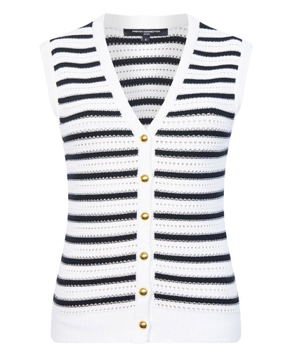 Lumi Mozart Knit Waistcoat - Summer White