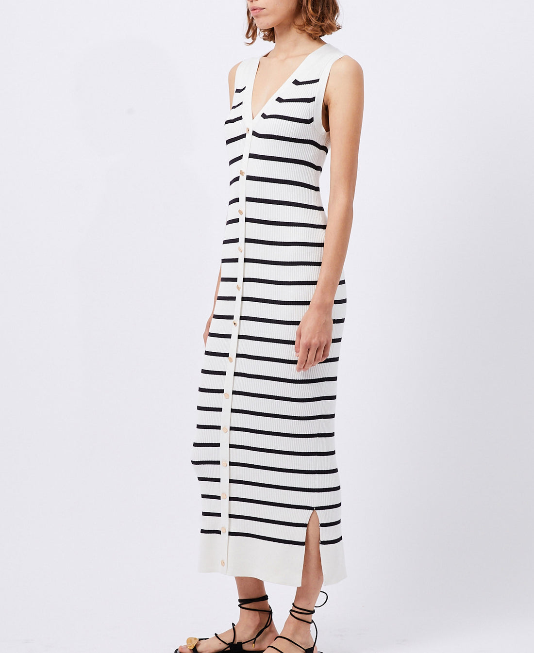 Nadina Sleeveless Knit Dress - Summer White/Washed Ink