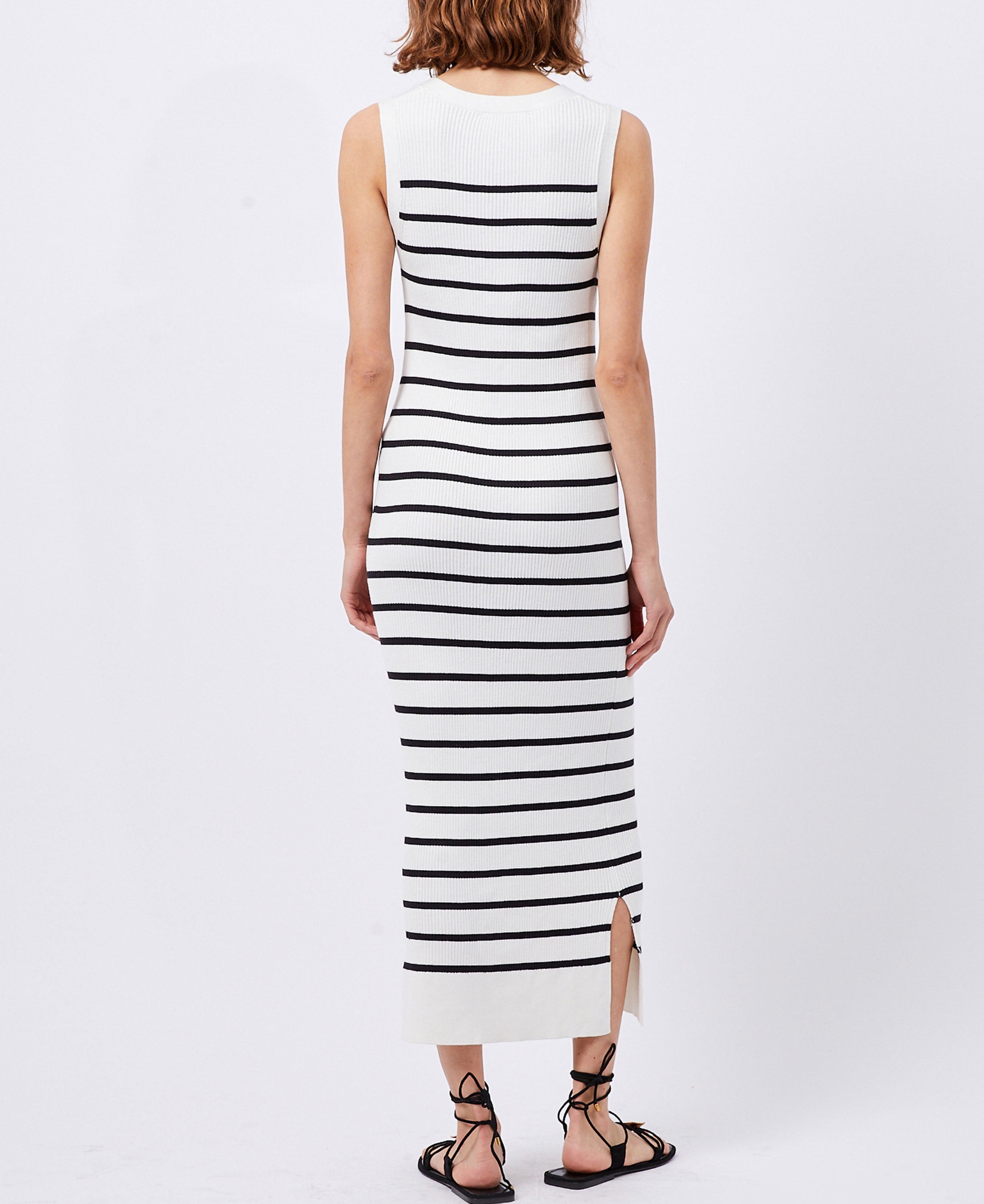 Nadina Sleeveless Knit Dress - Summer White/Washed Ink