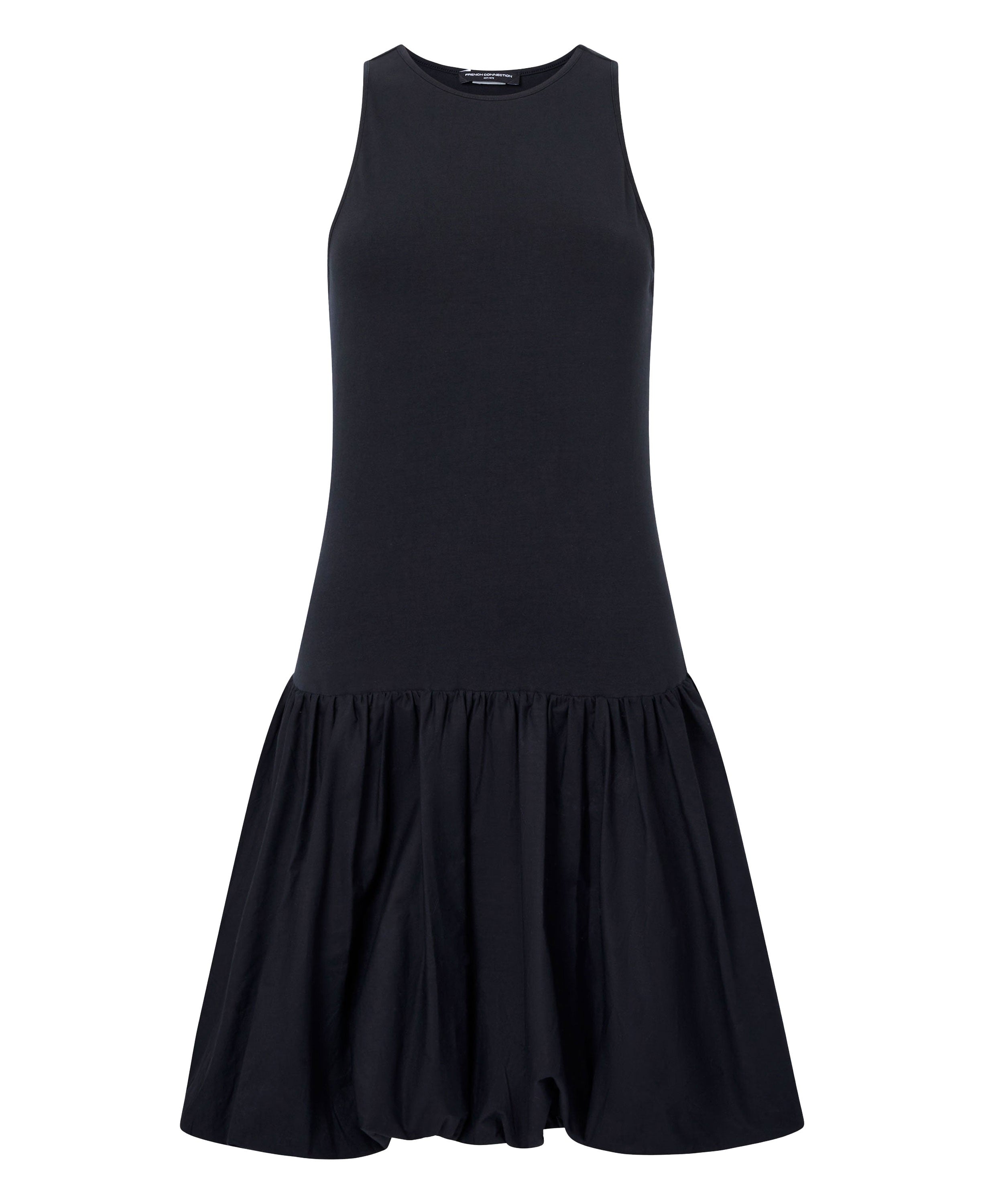 Phoebe Bubble Hem Mini Dress - Black